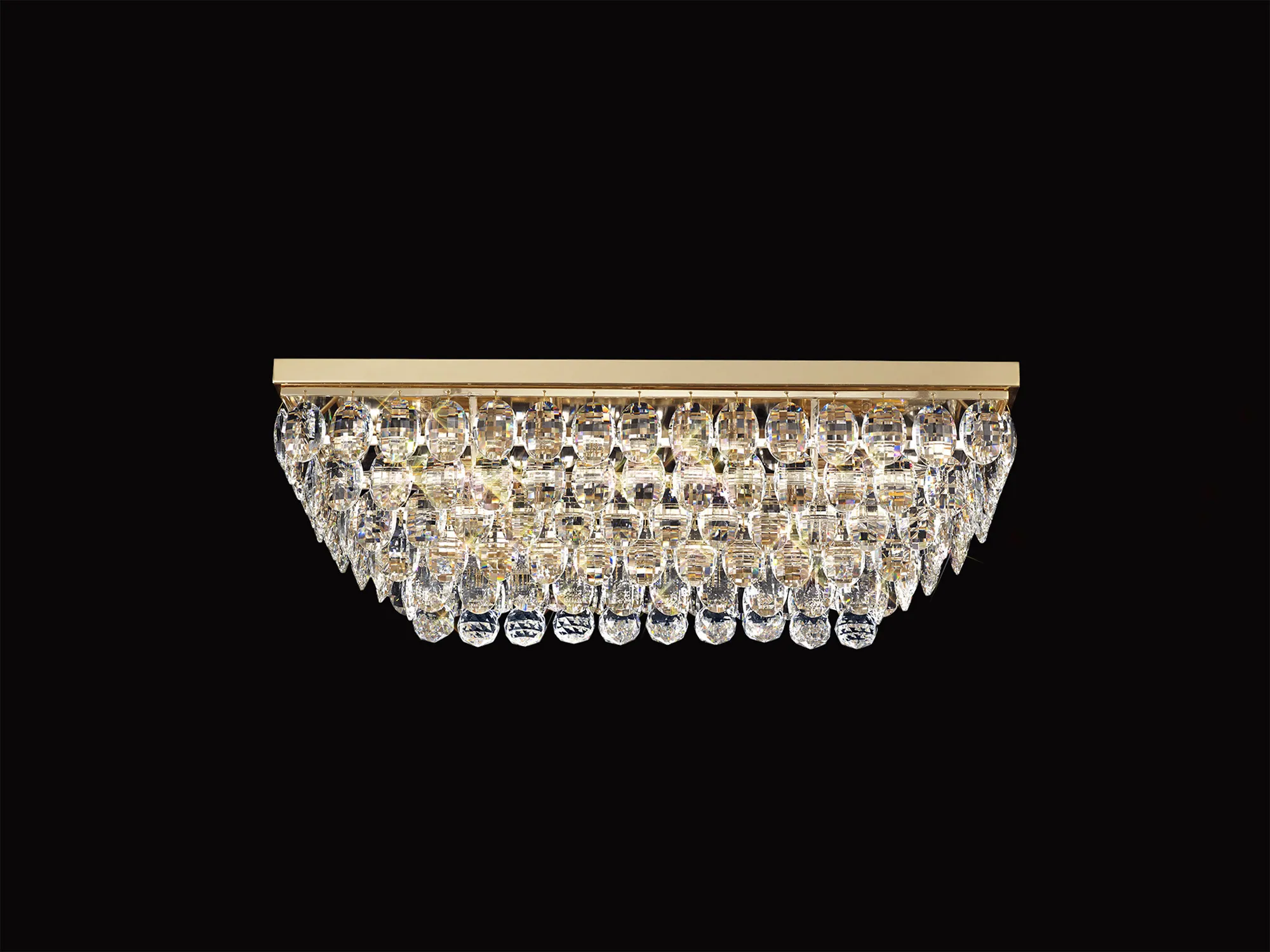 Coniston Linear Flush Ceiling 5 Light French Gold IL32826  Diyas Coniston French Gold